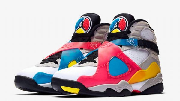 Nike Air Jordan 8 Sp Retro Se Sko Til Mænd Hvid Flerfarvet