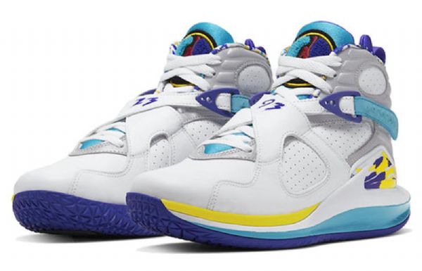 Nike Nikecourt Air Zoom Zero Air Jordan 8 Retro Basketball Sko Til Damer Hvid Lilla