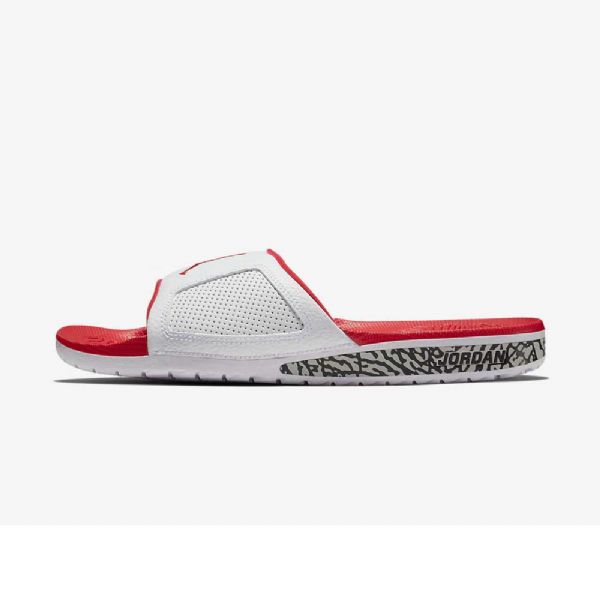 Nike Air Jordan Hydro Iii Retro Flip Flops Til Mænd Hvid Rød Grå Rød