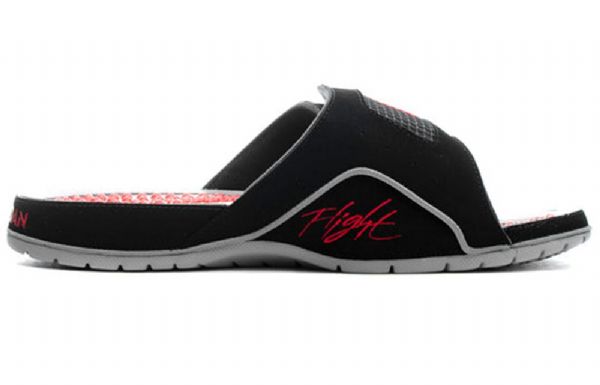 Nike Air Jordan Hydro Iv Retro Non-slip Velcro Akupressur Sål Obsidian Slide Sports Hjemmesko Til Mænd Sort
