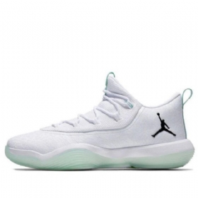 Nike Air Jordan Super.fly Low Toppe Pf Sneakers Til Damer Hvid Grøn