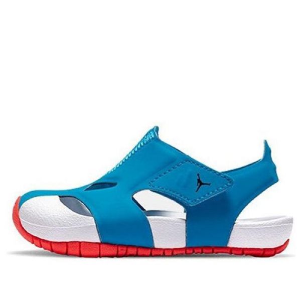 Nike Air Jordan Td Flare Game Time Velcro Sandaler Til Børn Hvid Blå