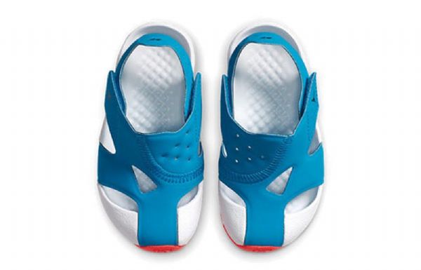 Nike Air Jordan Td Flare Game Time Velcro Sandaler Til Børn Hvid Blå