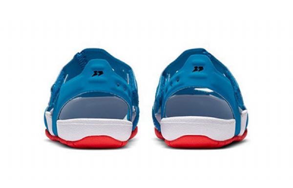 Nike Air Jordan Td Flare Game Time Velcro Sandaler Til Børn Hvid Blå
