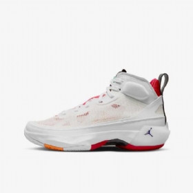Nike Air Jordan Xxxvii Sko Til Børn Hvid Lys Sølv Sort Rød