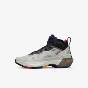 Nike Air Jordan Xxxvii Sko Til Børn Lyse Sort Mørkerød