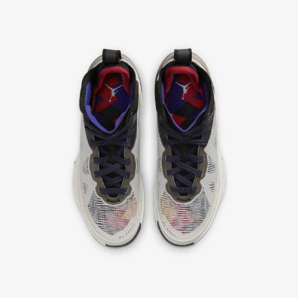 Nike Air Jordan Xxxvii Sko Til Børn Lyse Sort Mørkerød