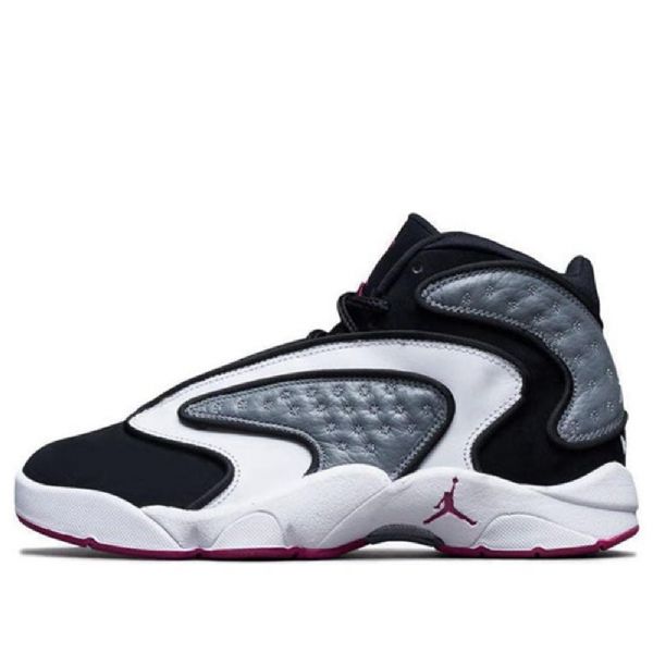 Nike Air Jordan Og Høje Overdele Retro Basketball Sko Til Damer Sort Hvid Lilla