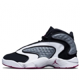 Nike Air Jordan Og Høje Overdele Retro Basketball Sko Til Damer Sort Hvid Lilla
