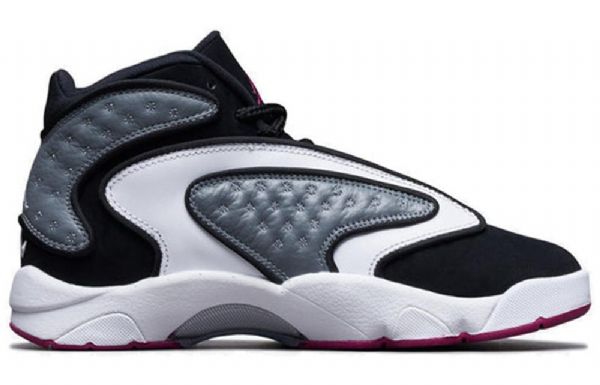 Nike Air Jordan Og Høje Overdele Retro Basketball Sko Til Damer Sort Hvid Lilla
