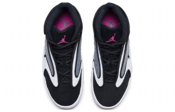 Nike Air Jordan Og Høje Overdele Retro Basketball Sko Til Damer Sort Hvid Lilla