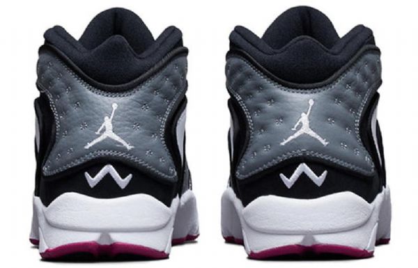 Nike Air Jordan Og Høje Overdele Retro Basketball Sko Til Damer Sort Hvid Lilla