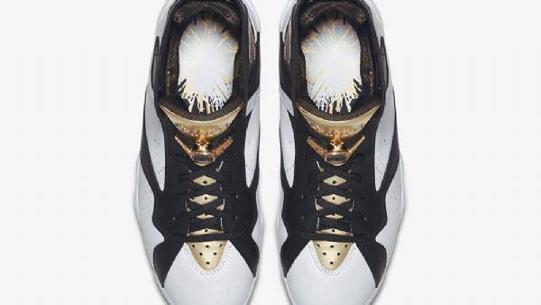 Nike Air Jordan 7 Champagne Sko Til Mænd Sort Hvid