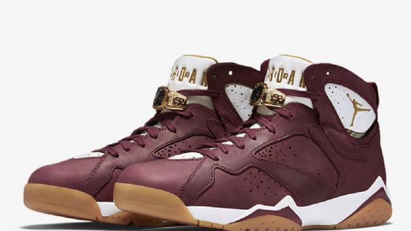 Nike Air Jordan 7 Cigar Sko Til Mænd Burgundy