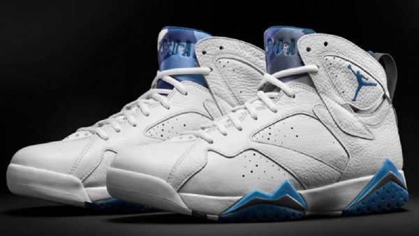 Nike Air Jordan 7 Franske Sko Til Mænd Hvid Blå
