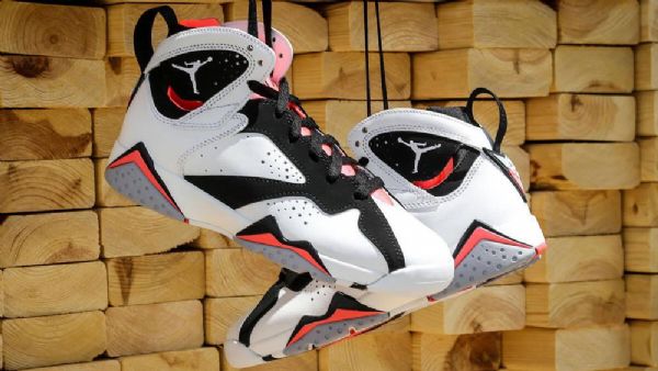 Nike Air Jordan 7 Gg Hot Lava Sko Til Mænd Hvid Sort