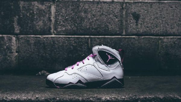 Nike Air Jordan 7 Gs Fuchsia Glow Tops Sko Til Mænd Hvid