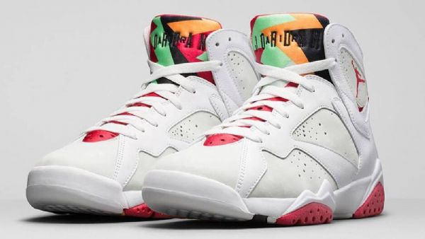 Nike Air Jordan 7 Hare Sko Til Mænd Hvid Rød