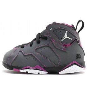 Nike Air Jordan 7 Retro Basketball Sko Til Børn Grå