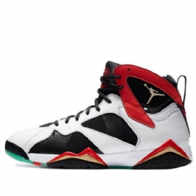 Nike Air Jordan 7 Retro Basketball Sko Til Mænd Sort Hvid Rød