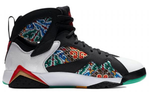Nike Air Jordan 7 Retro Basketball Sko Til Mænd Sort Hvid Rød