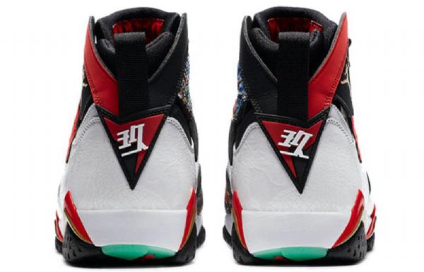 Nike Air Jordan 7 Retro Basketball Sko Til Mænd Sort Hvid Rød