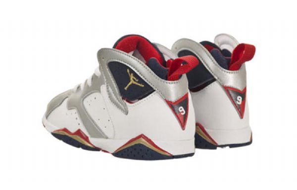 Nike Air Jordan 7 Retro Td Basketball Sko Til Børn Mørkeblå Hvid