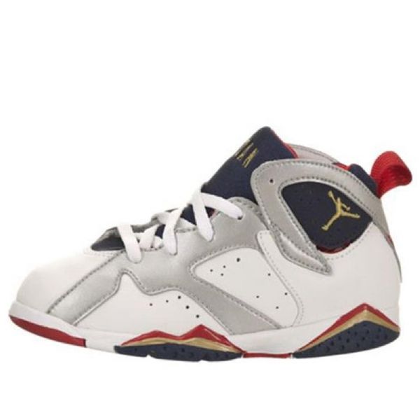 Nike Air Jordan 7 Retro Td Basketball Sko Til Børn Mørkeblå Hvid