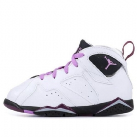 Nike Air Jordan 7 Retro Td Sko Til Børn Hvid Lilla