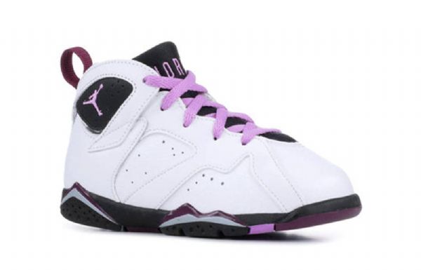 Nike Air Jordan 7 Retro Td Sko Til Børn Hvid Lilla