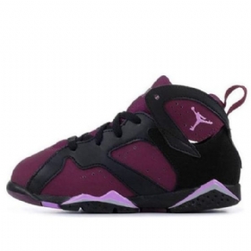 Nike Air Jordan 7 Retro Td Sko Til Børn Lilla Sort