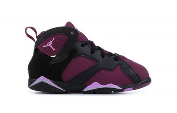 Nike Air Jordan 7 Retro Td Sko Til Børn Lilla Sort