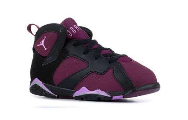 Nike Air Jordan 7 Retro Td Sko Til Børn Lilla Sort