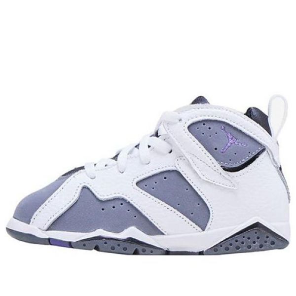 Nike Air Jordan 7 Retro Td Sko Til Børn Mørkeblå Grå Sort