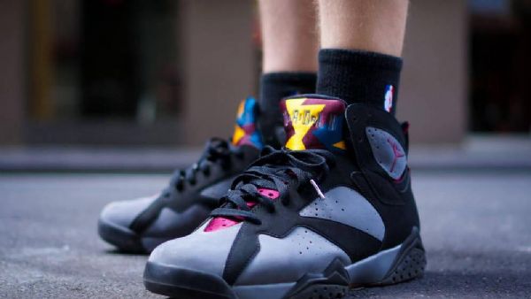 Nike Air Jordan 7 Sko Til Mænd Sort Grå