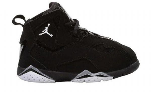 Nike Air Jordan 7 True Flight Retro Basketball Sko Til Børn Sort
