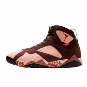 Nike Patta Air Jordan 7 Mahogni Sko Til Mænd Bourgogne