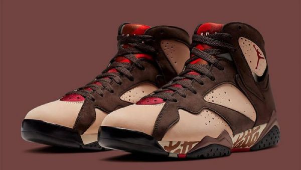 Nike Patta Air Jordan 7 Mahogni Sko Til Mænd Bourgogne