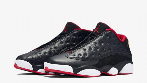 Nike Air Jordan 13 Low Tops Brede Sko Til Mænd Sort Rød