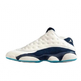 Nike Air Jordan 13 Low Tops Hornets Sko Til Mænd Khaki Mørkeblå Blå
