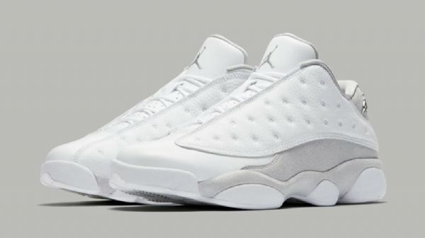 Nike Air Jordan 13 Low Tops Pure Platinum Sko Til Mænd Grå
