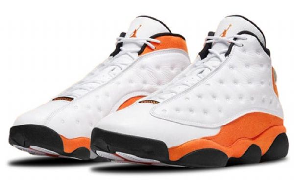Nike Air Jordan 13 Retro Basketball Sko Til Mænd Hvid Orange
