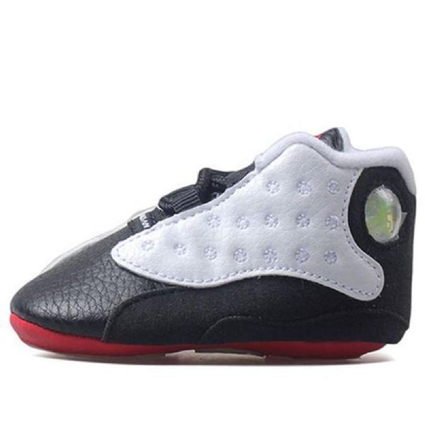 Nike Air Jordan 13 Retro Cb Basketball Sko Til Børn Sort Hvid Rød