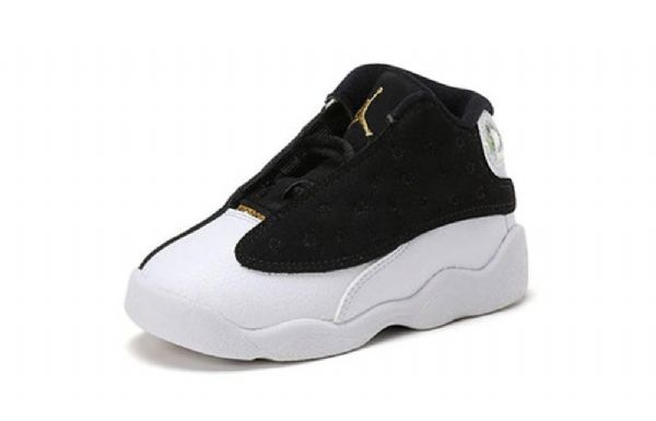 Nike Air Jordan 13 Retro Gt Basketball Sko Til Børn Sort Hvid
