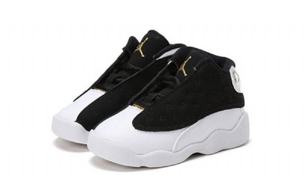 Nike Air Jordan 13 Retro Gt Basketball Sko Til Børn Sort Hvid
