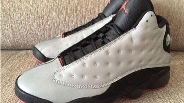 Nike Air Jordan 13 Retro Premium Reflekterende Sko Til Mænd Sølv Sort