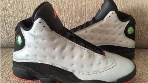 Nike Air Jordan 13 Retro Premium Reflekterende Sko Til Mænd Sølv Sort