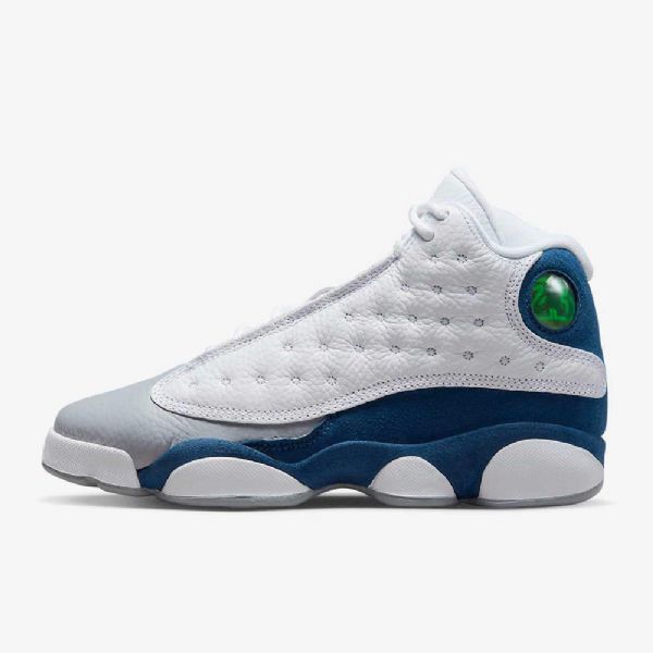 Nike Air Jordan 13 Retro Sko Til Børn Hvid Blå Lysegrå Rød