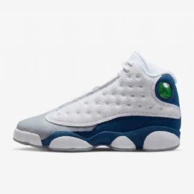 Nike Air Jordan 13 Retro Sko Til Børn Hvid Blå Lysegrå Rød