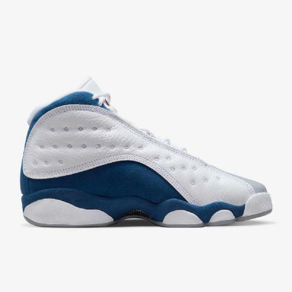 Nike Air Jordan 13 Retro Sko Til Børn Hvid Blå Lysegrå Rød